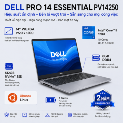 Laptop Dell Pro 14 Essential PV14250-120U-08512U